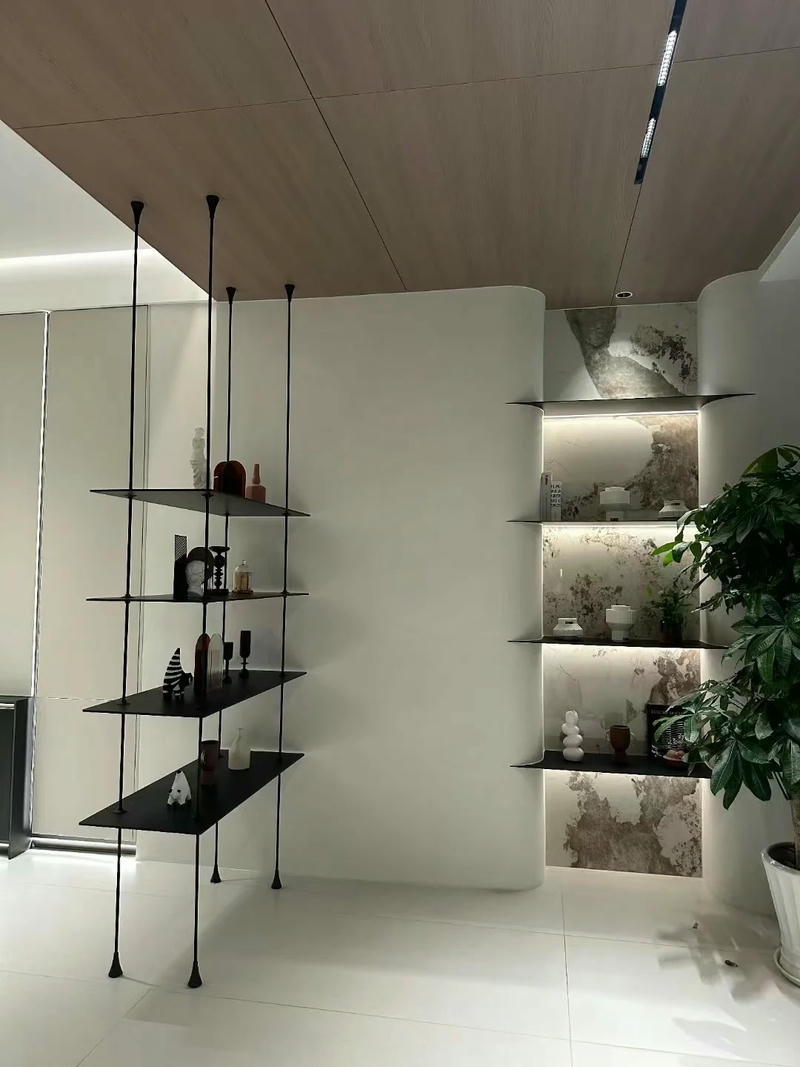 ảnh kệ trang trí phòng khách hiện đại giản đơn