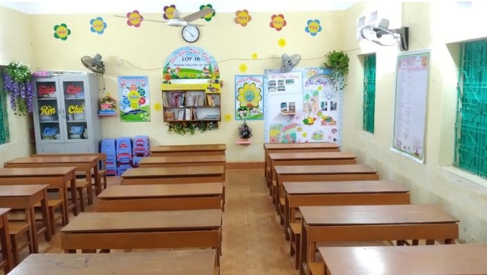 ảnh mẫu trang trí lớp học thcs đẹp