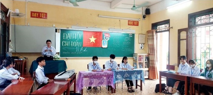 ảnh trang trí bảng đại hội chi đoàn đẹp
