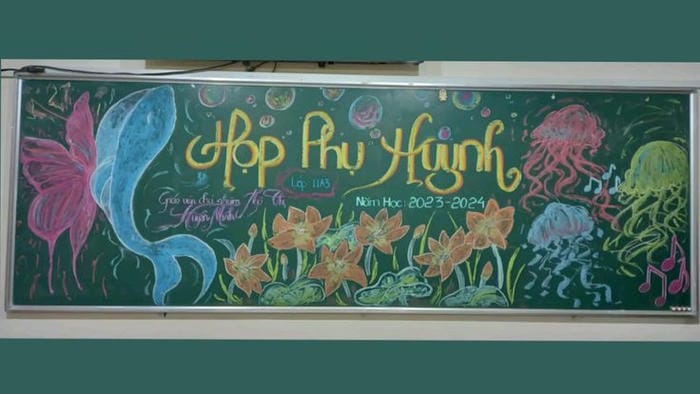 ảnh trang trí bảng họp phụ huynh kiểu hoa