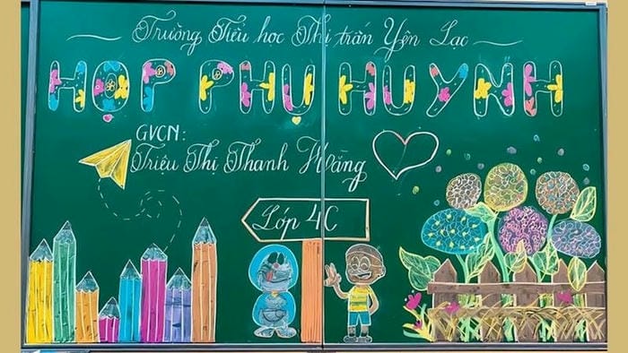 ảnh trang trí bảng họp phụ huynh nhiều màu
