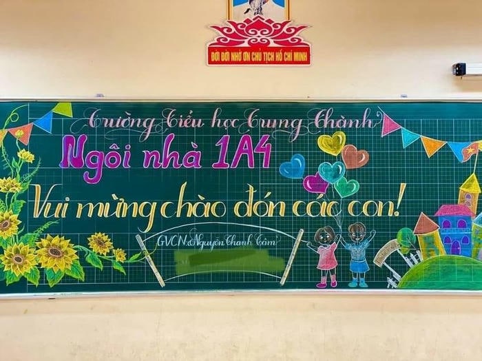 ảnh trang trí bảng khai giảng cute