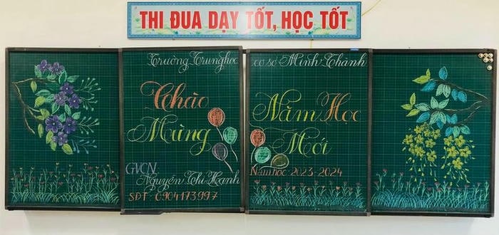 ảnh trang trí bảng khai giảng dễ thương