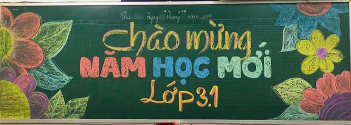 ảnh trang trí bảng khai giảng