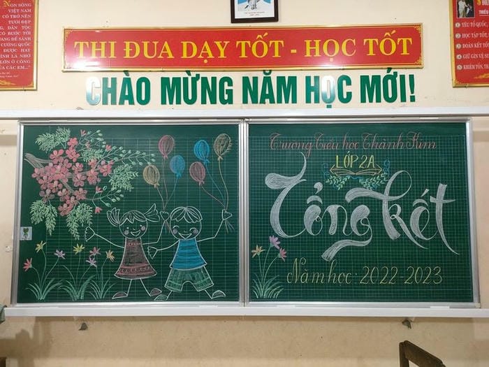 ảnh trang trí bảng tổng kết đẹp