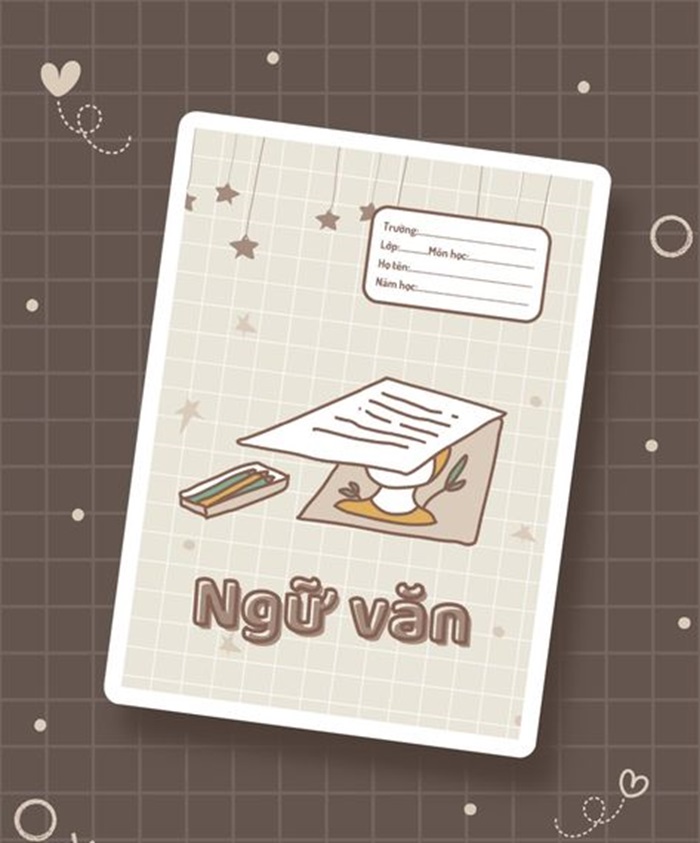 ảnh trang trí bìa vở theo môn học cực đẹp