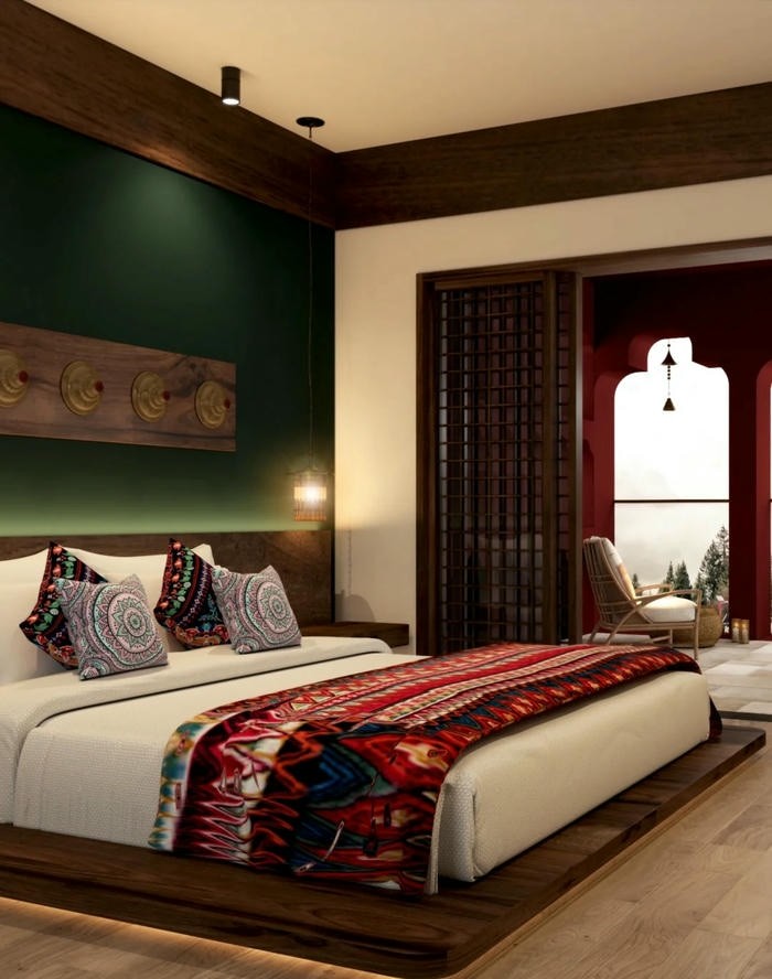 ảnh trang trí đầu giường sang chảnh