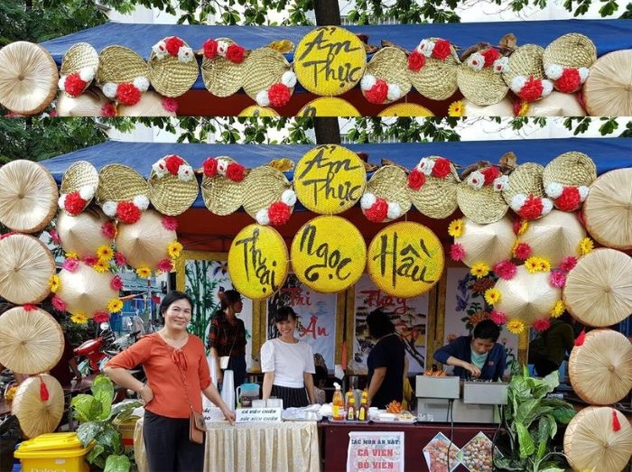 ảnh trang trí gian hàng ẩm thực trường học