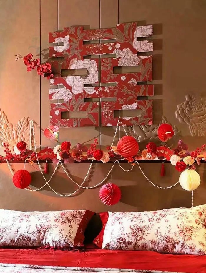 ảnh trang trí giường cưới cực đẹp
