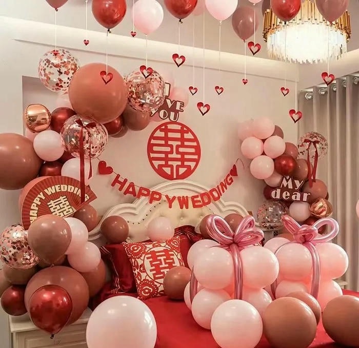ảnh trang trí giường cưới đẹp