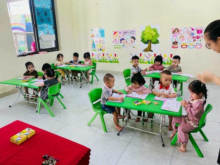 ảnh trang trí lớp học mầm non cute
