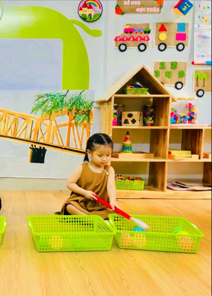 ảnh trang trí lớp học mầm non đẹp xinh