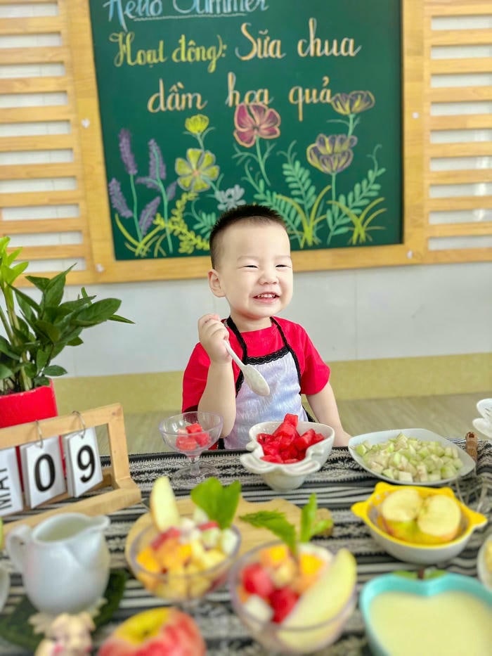 ảnh trang trí lớp học mầm non siêu cute
