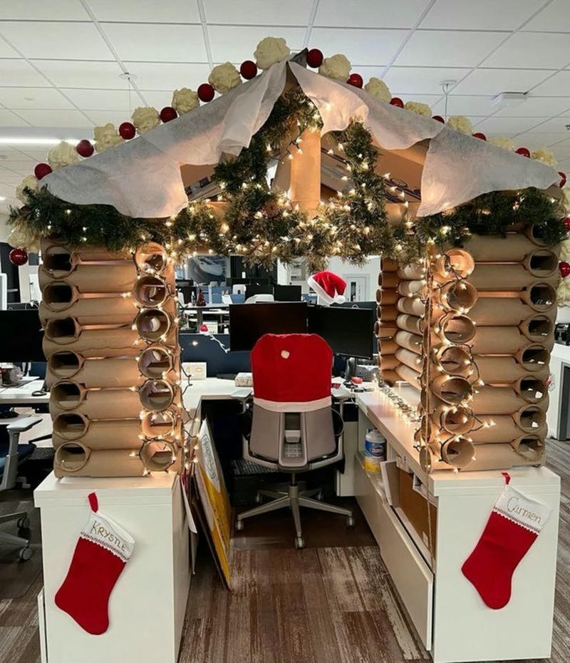 ảnh trang trí noel văn phòng ngôi nhà