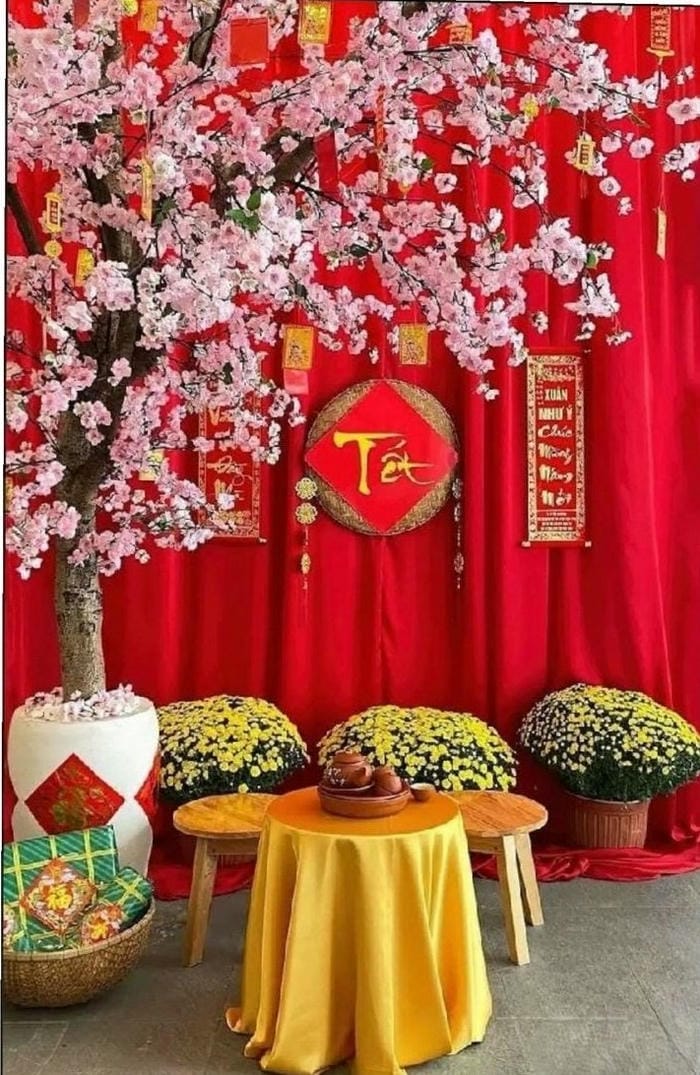ảnh trang trí tết mầm non đẹp