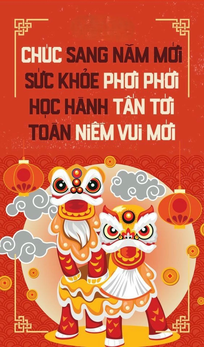 ảnh trang trí thiệp tết con lân