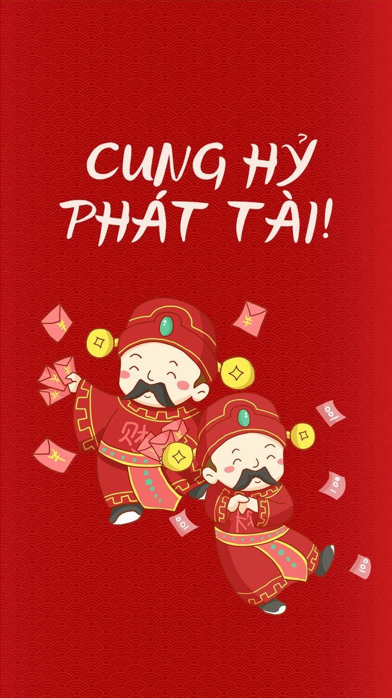 ảnh trang trí thiệp tết ông thần tài