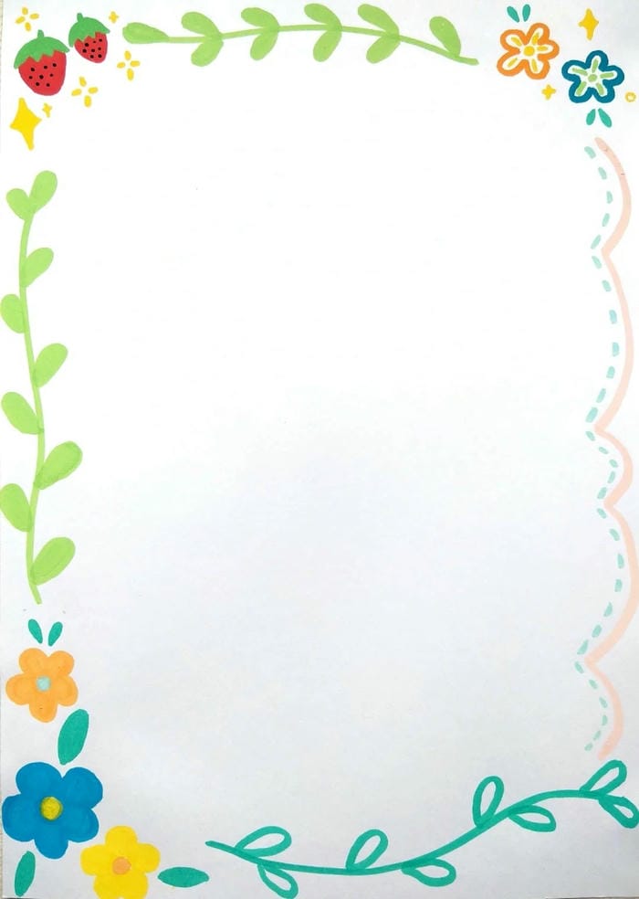 ảnh trang trí viền giấy a4 đẹp nhất