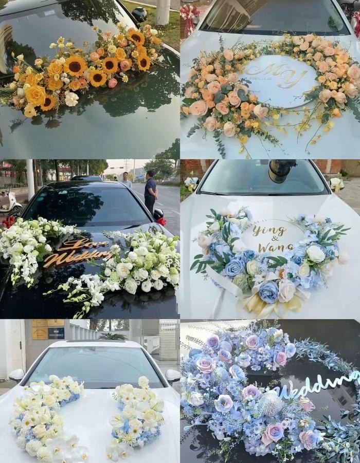 ảnh trang trí xe hoa đơn giản