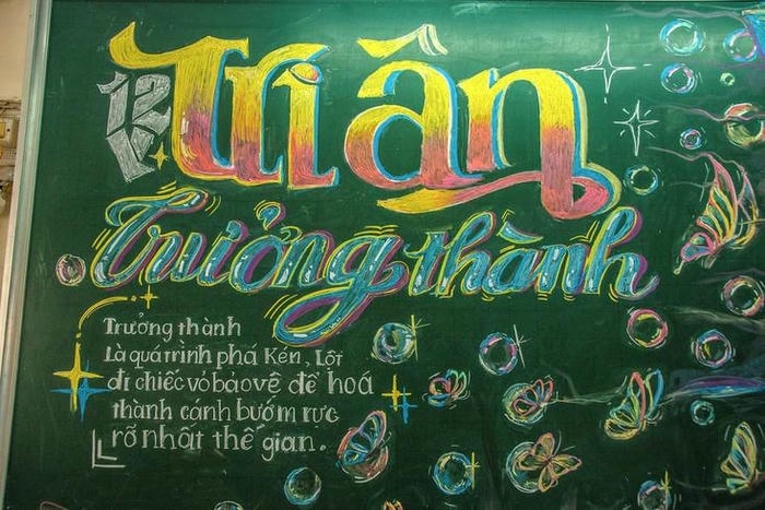 ảnh vẽ bảng trang trí tết
