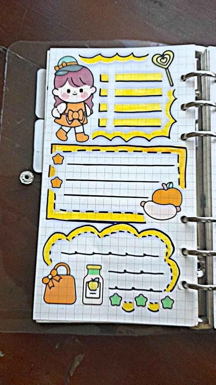 ảnh vẽ trang trí sổ tay đơn giản cute