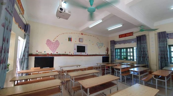 hình ảnh mẫu trang trí lớp học thcs đơn giản