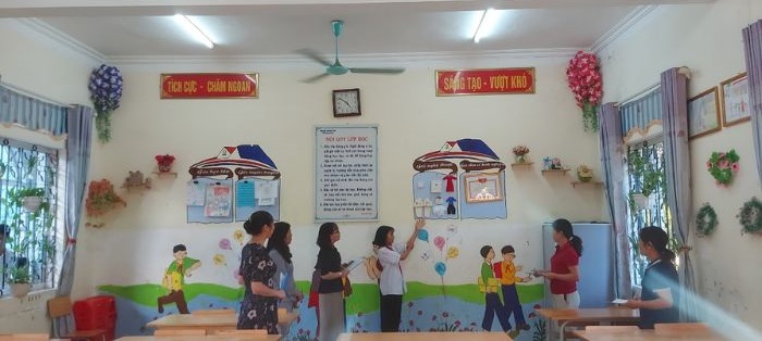 hình ảnh mẫu trang trí lớp học thcs
