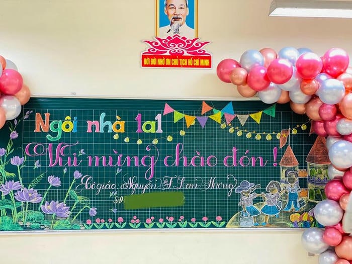hình ảnh trang trí bảng khai giảng