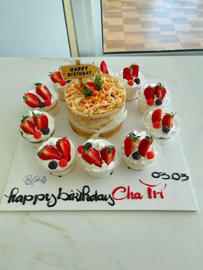 hình ảnh trang trí bánh bông lan trứng muối xinh nhất