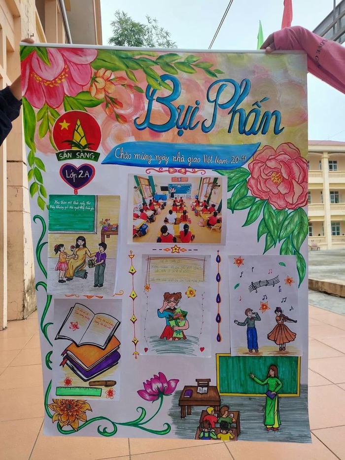 hình ảnh trang trí báo tường trên giấy a0 đẹp xinh