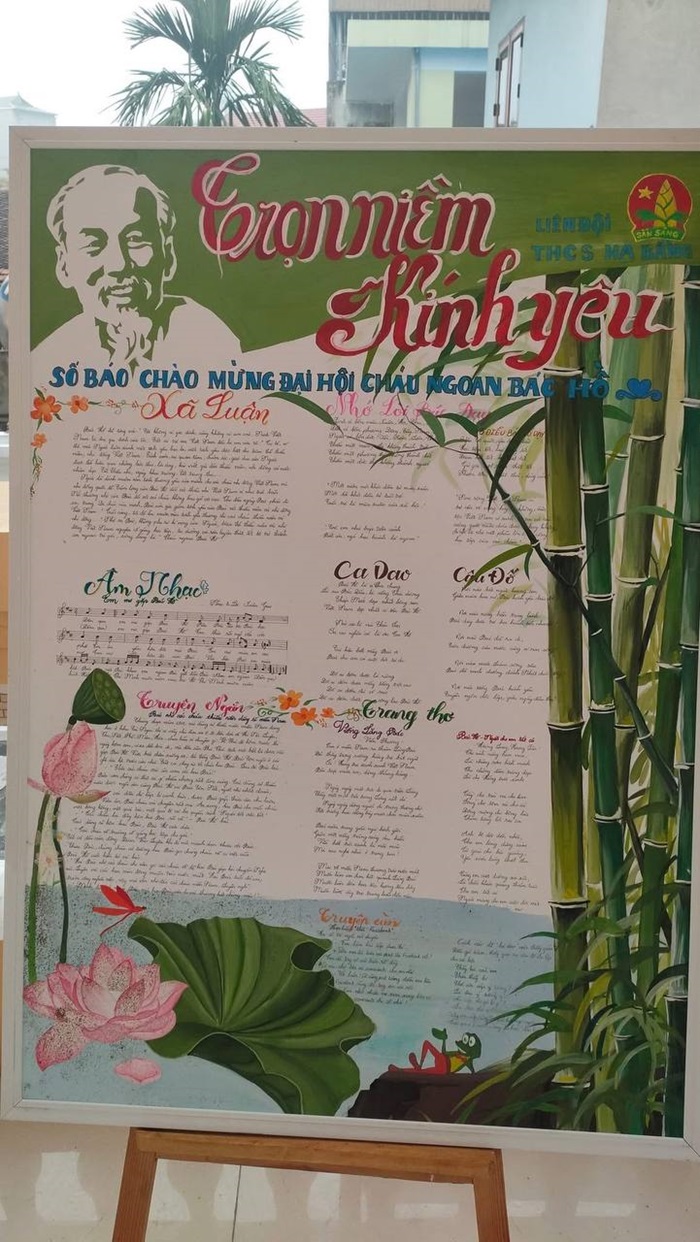hình ảnh trang trí báo tường trên giấy a0 đẹp