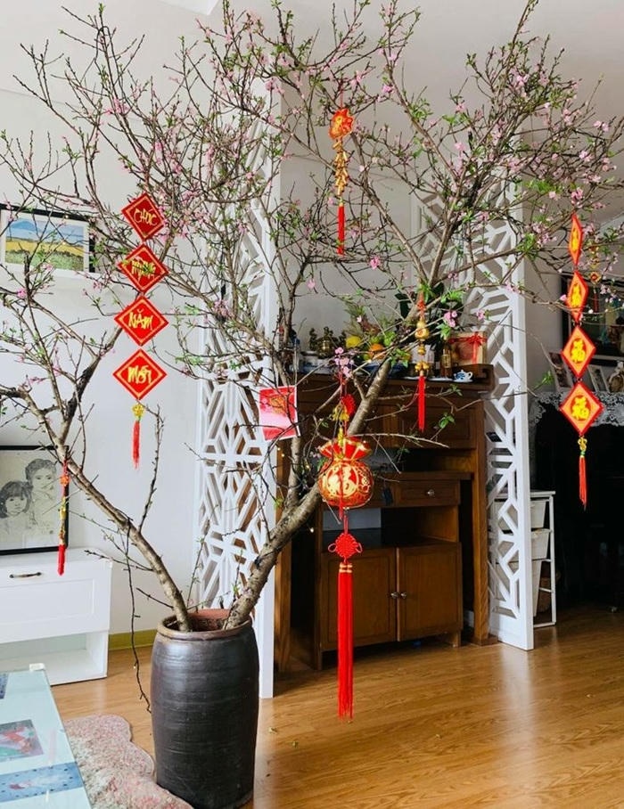 hình ảnh trang trí cây đào đơn giản
