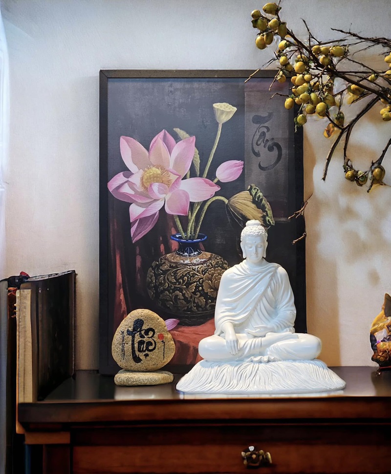 hình trang trí bàn thờ bồ tát