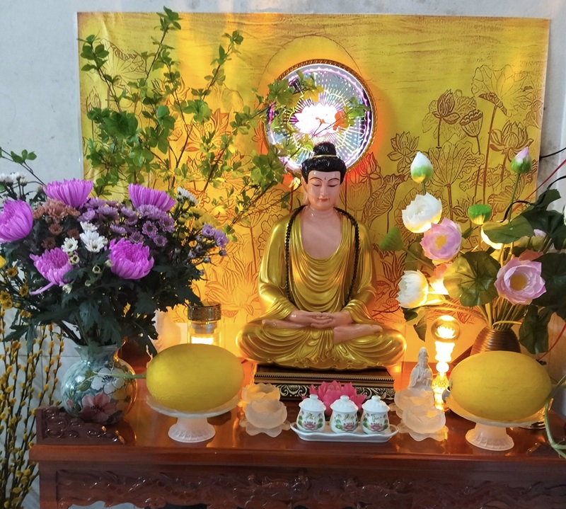 hình trang trí bàn thờ phật tổ