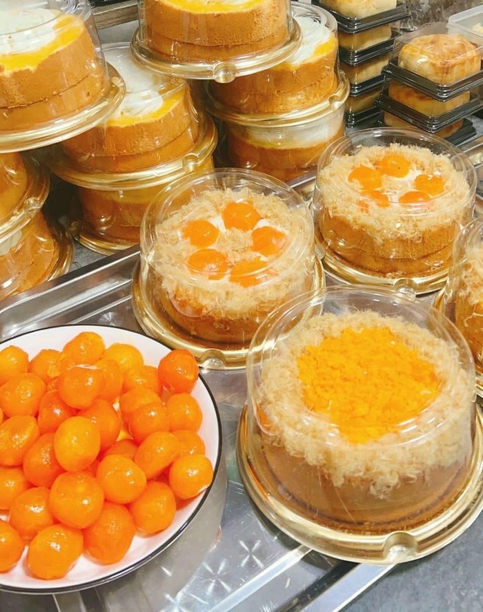 hình trang trí bánh bông lan trứng muối xinh
