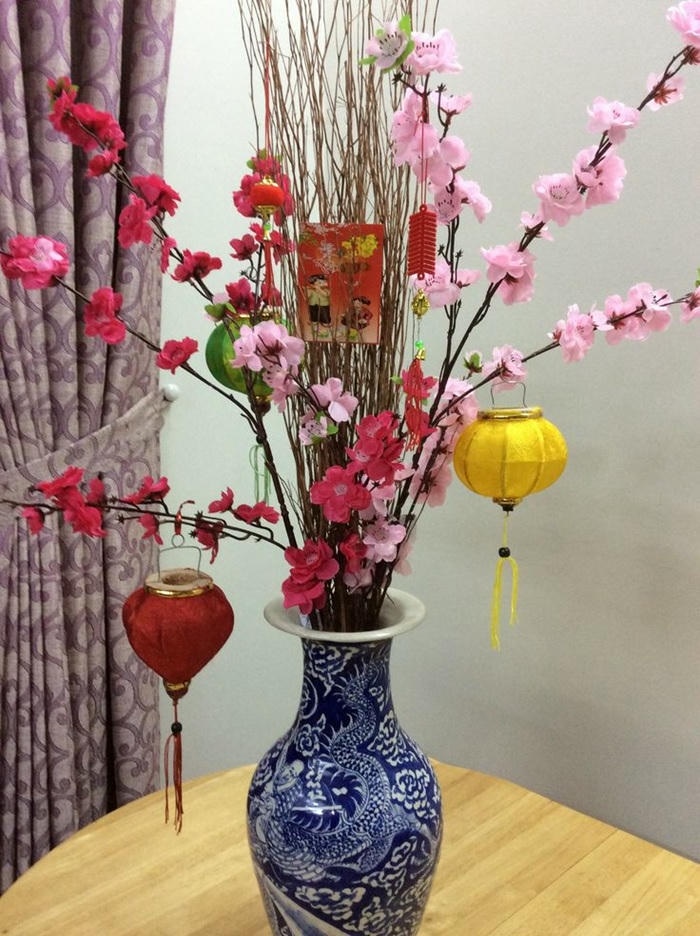 hình trang trí cây đào đẹp