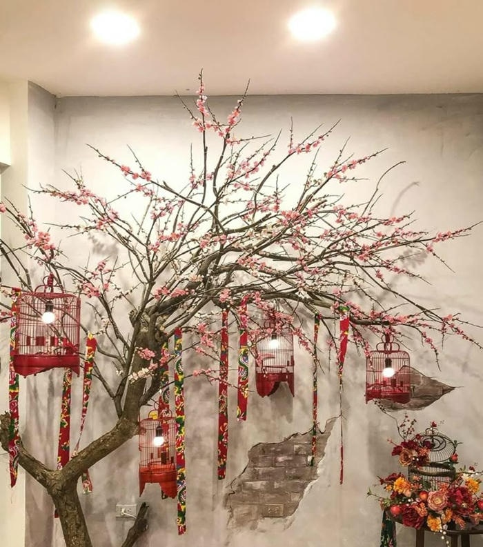 hình trang trí cây đào siêu đẹp