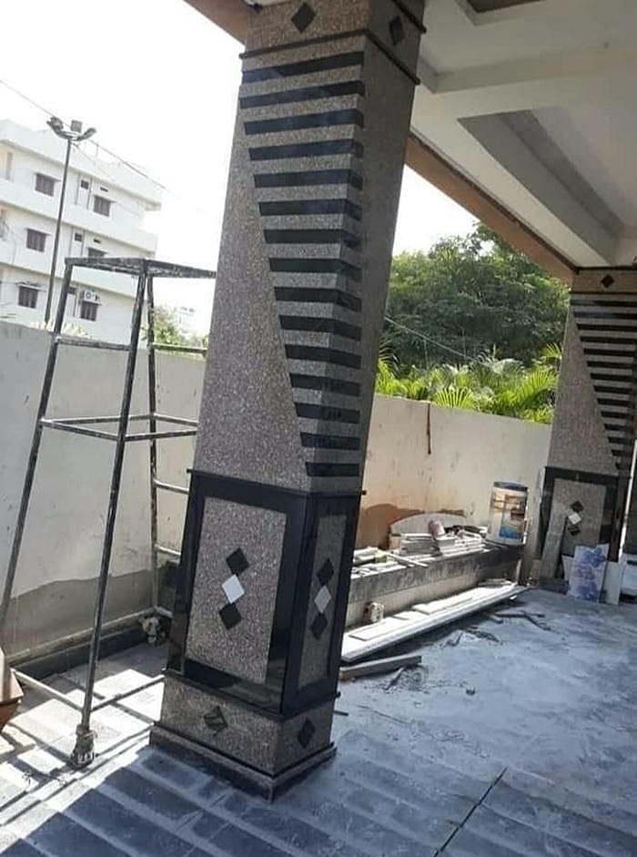 hình trang trí cột vuông trước nhà cực đẹp
