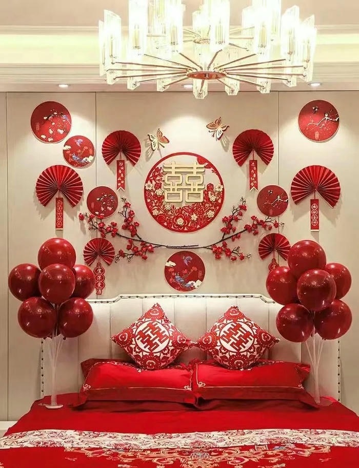 hình trang trí giường cưới cực đẹp