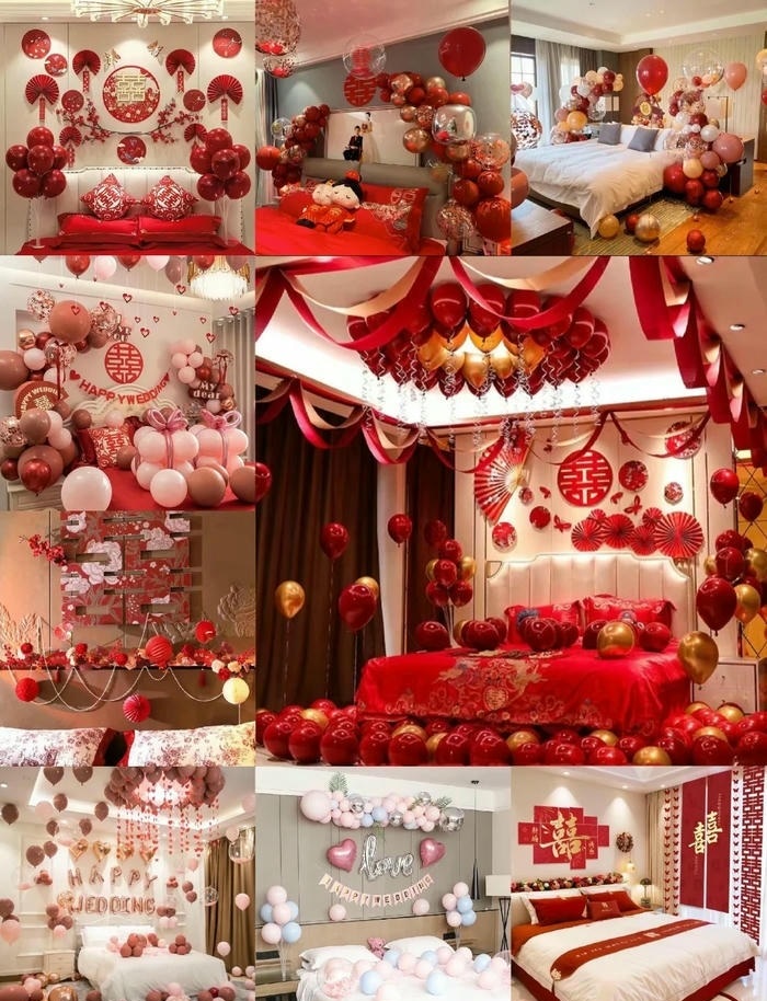 hình trang trí giường cưới siêu đẹp