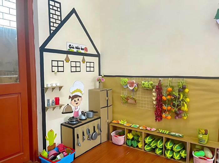 hình trang trí góc mầm non mới nhất xinh