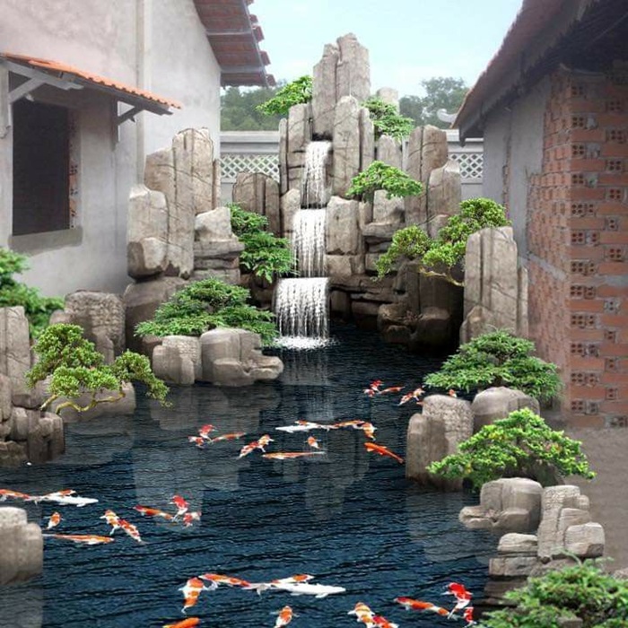 hình trang trí hồ cá đẹp cực