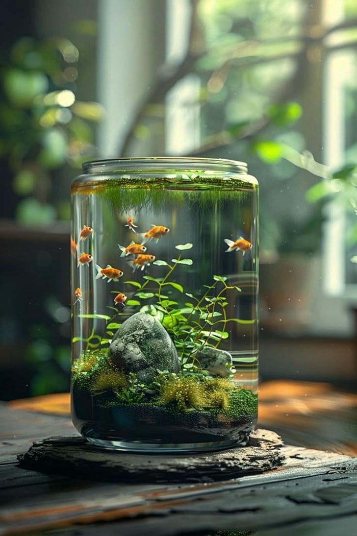 hình trang trí hồ cá mini đẹp