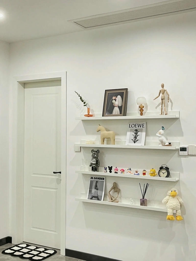 kệ trang trí phòng khách hiện đại đẹp