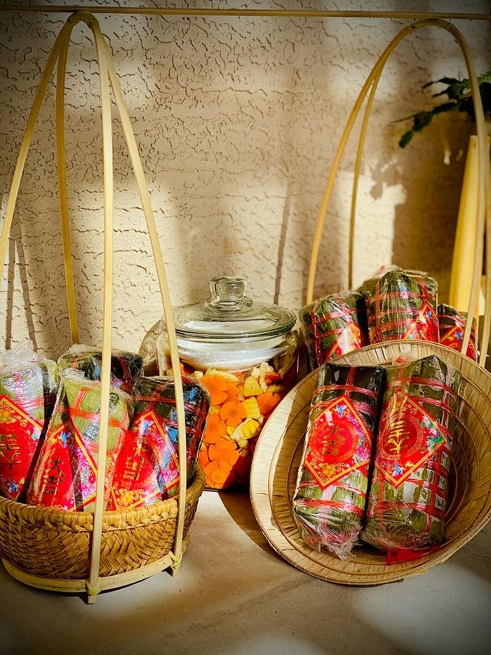 mẫu trang trí bánh chưng cực đẹp