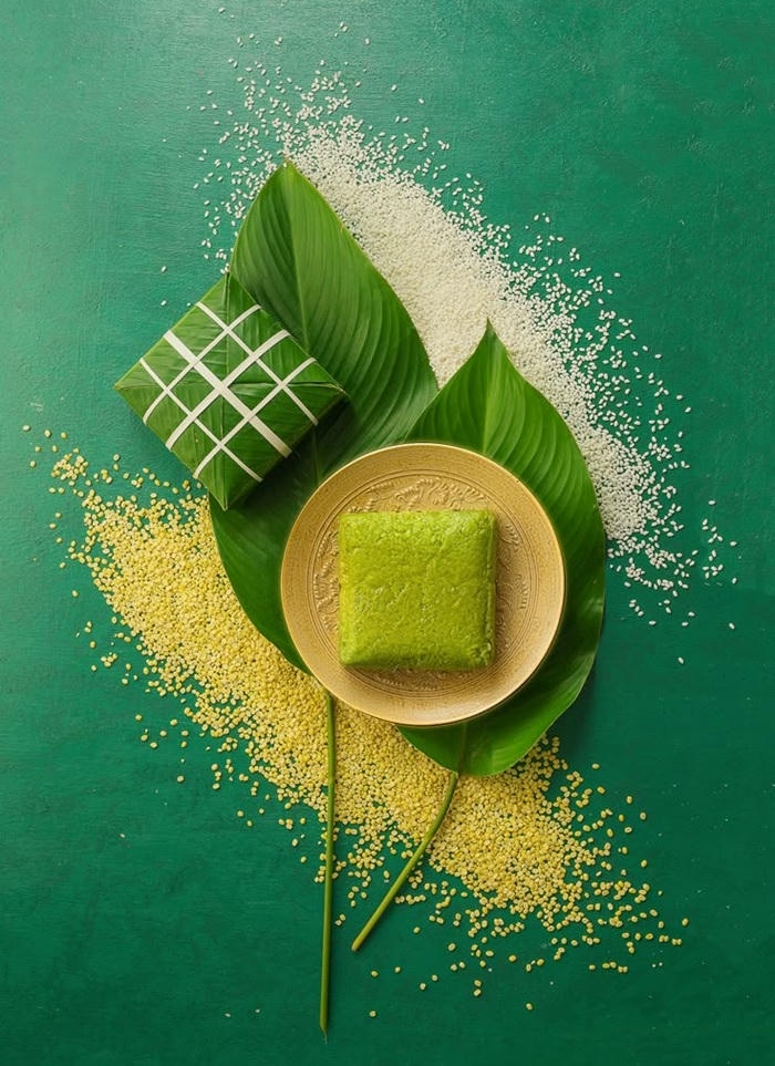 mẫu trang trí bánh chưng đẹp cực