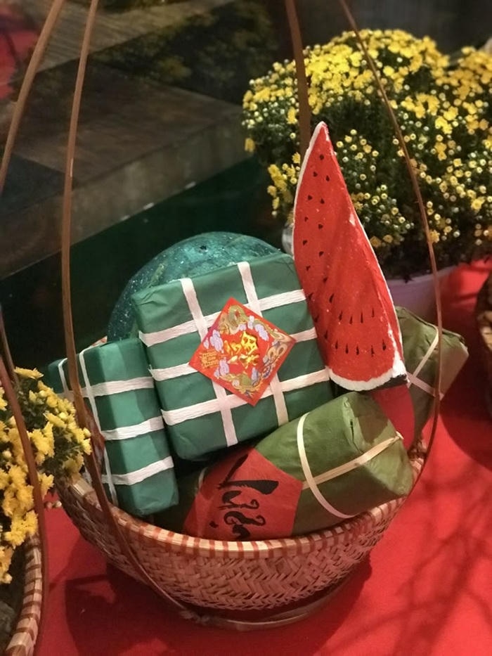 mẫu trang trí bánh chưng đẹp nhất