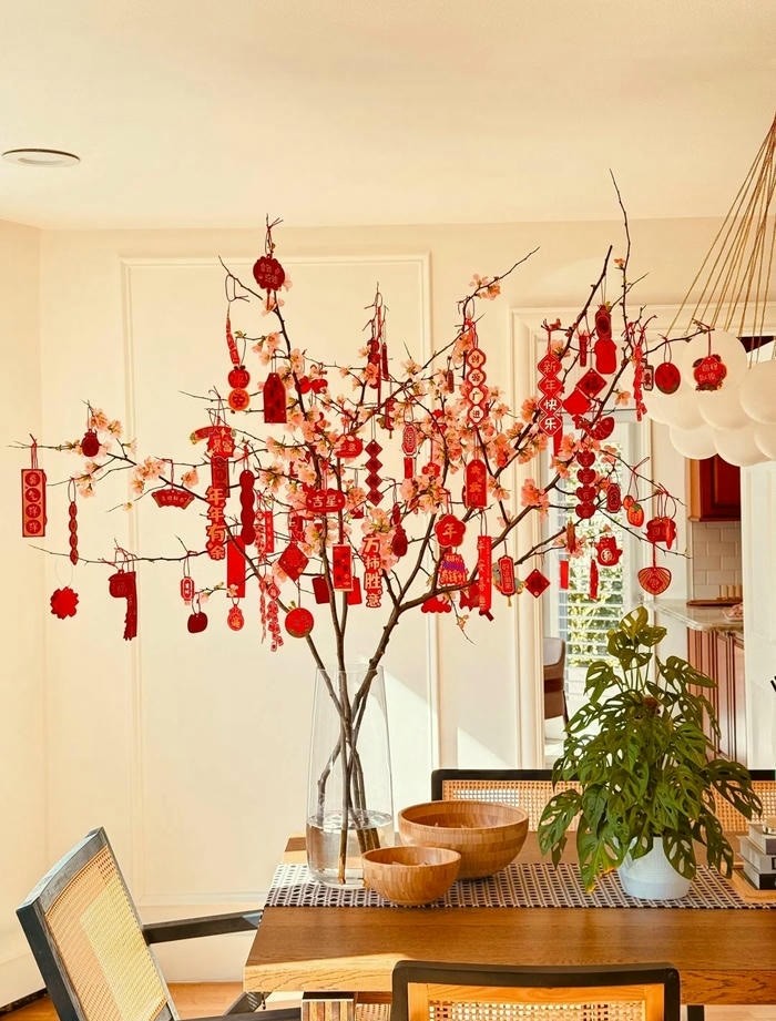 mẫu trang trí cây đào đẹp