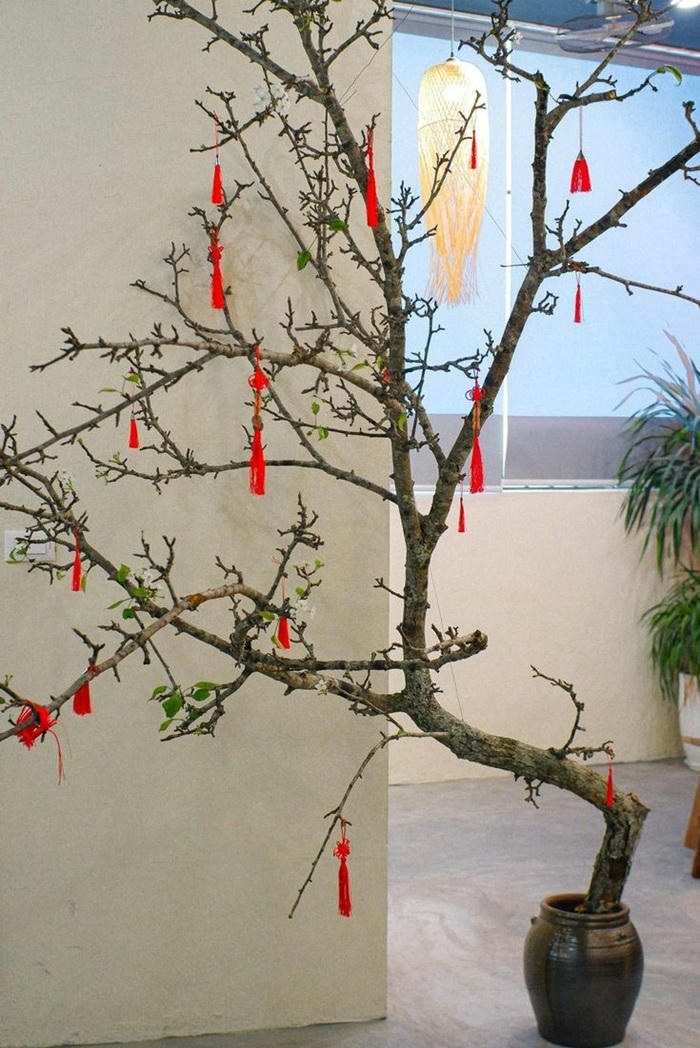 mẫu trang trí cây đào