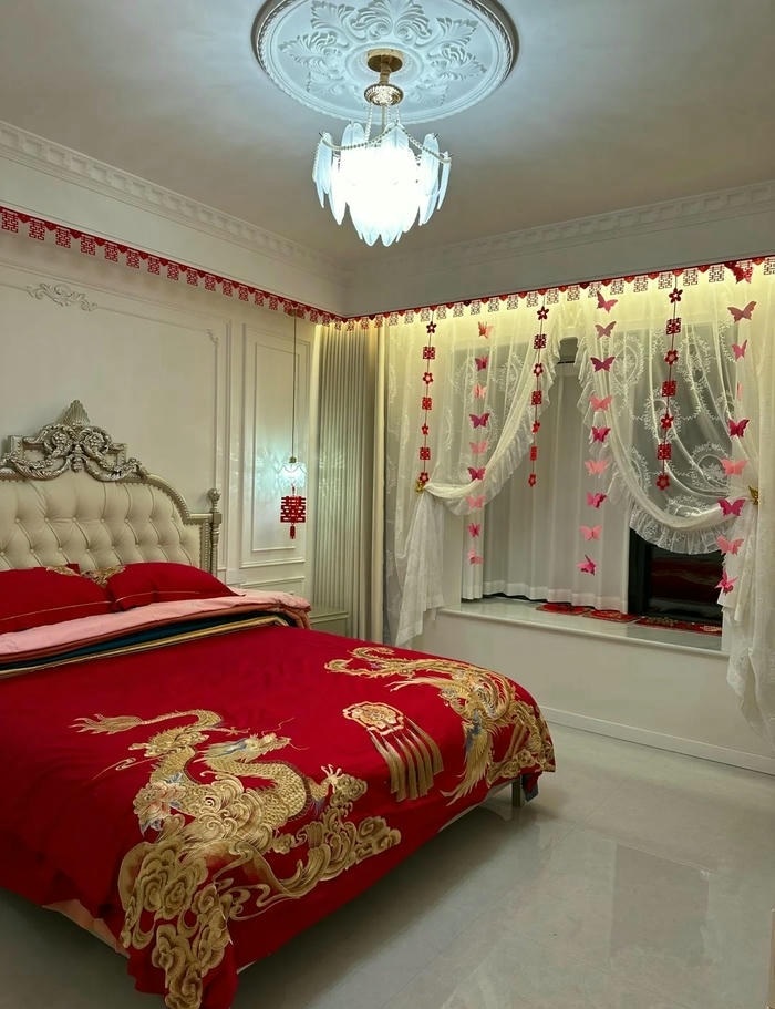 mẫu trang trí giường cưới cực đẹp